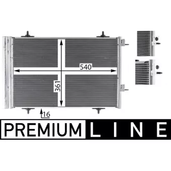 Condenseur, climatisation MAHLE AC 735 000P