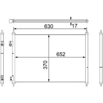 Condenseur, climatisation MAHLE AC 755 000S