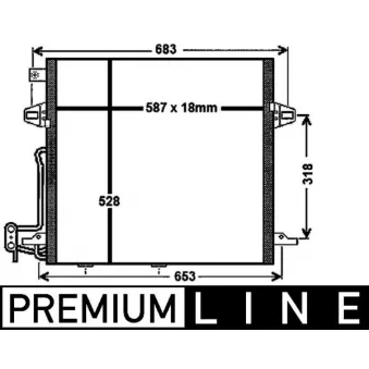 Condenseur, climatisation MAHLE AC 756 000P