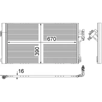 Condenseur, climatisation MAHLE AC 761 000S