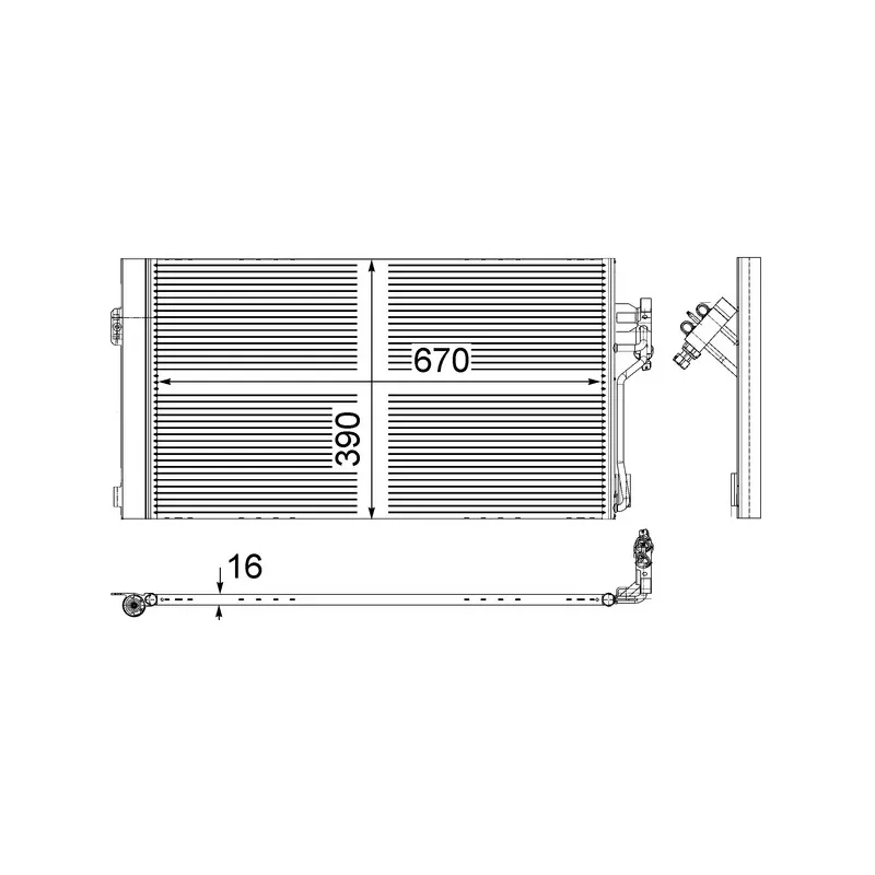 Condenseur, climatisation MAHLE AC 761 000S