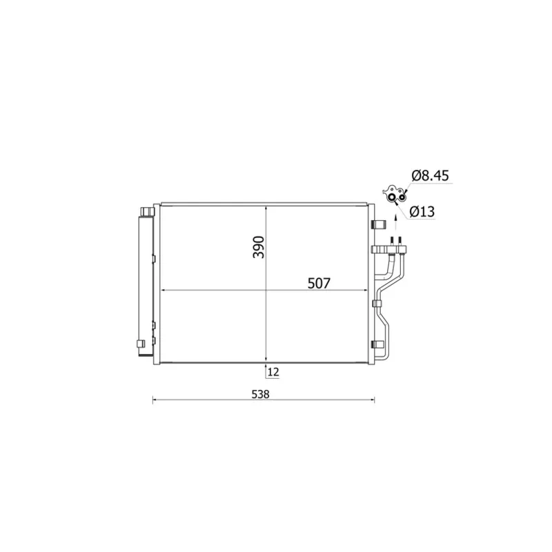Condenseur, climatisation MAHLE AC 768 000S