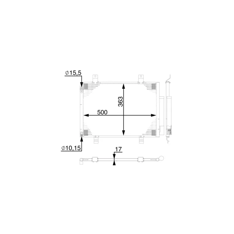Condenseur, climatisation MAHLE AC 77 000S
