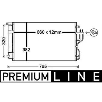 Condenseur, climatisation MAHLE AC 770 000P