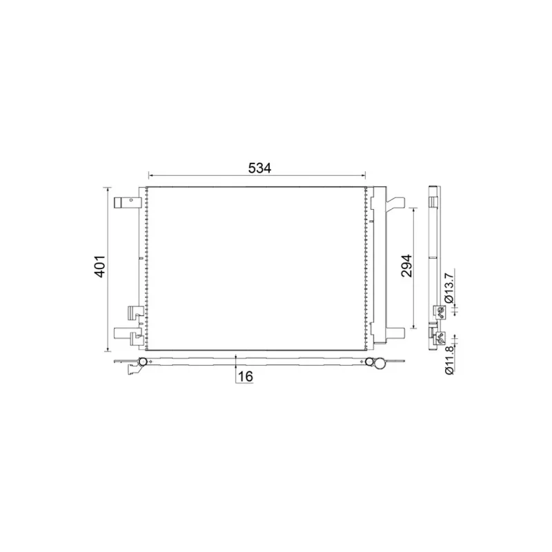 Condenseur, climatisation MAHLE AC 772 000S