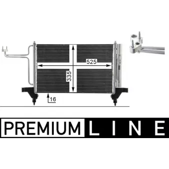 Condenseur, climatisation MAHLE AC 790 000P