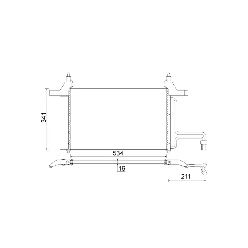 Condenseur, climatisation MAHLE AC 790 000S