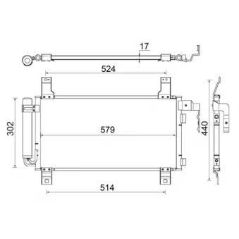 Condenseur, climatisation MAHLE AC 794 000S