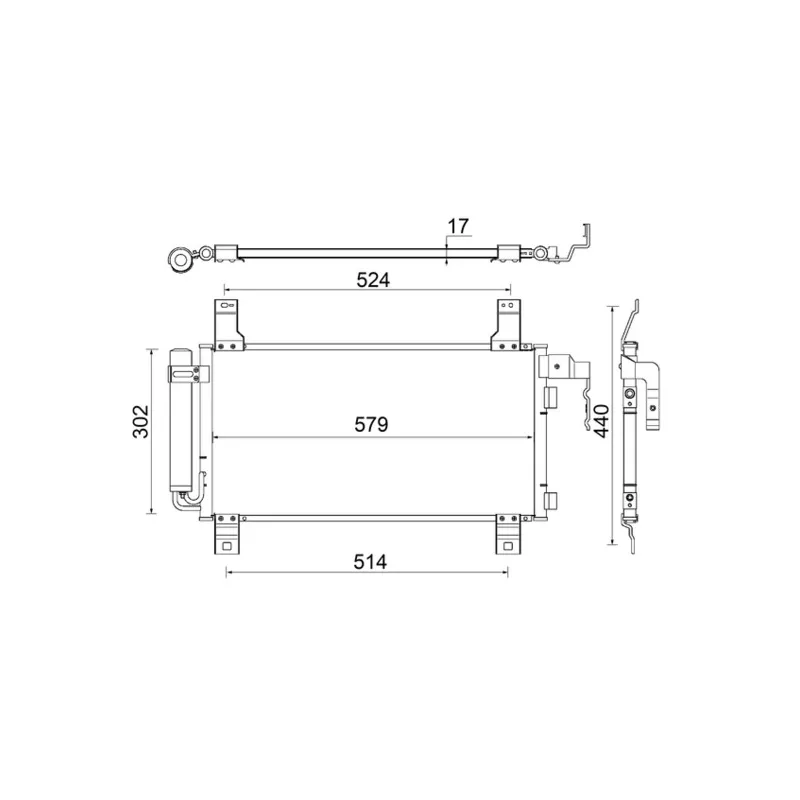 Condenseur, climatisation MAHLE AC 794 000S