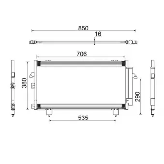 Condenseur, climatisation MAHLE AC 796 000S