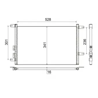 Condenseur, climatisation MAHLE AC 804 000S