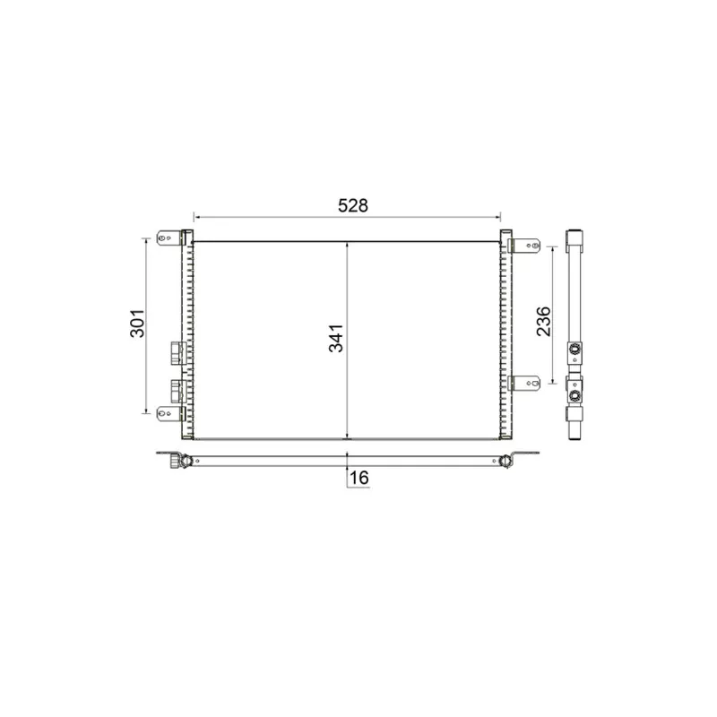 Condenseur, climatisation MAHLE AC 804 000S