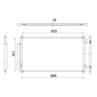 Condenseur, climatisation MAHLE AC 811 000S