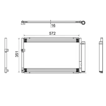 Condenseur, climatisation MAHLE AC 813 000S