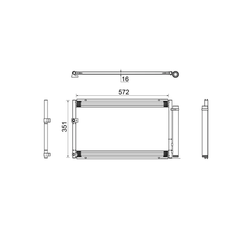 Condenseur, climatisation MAHLE AC 813 000S