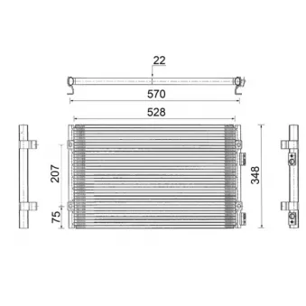 Condenseur, climatisation MAHLE AC 820 000S