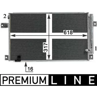 Condenseur, climatisation MAHLE AC 828 000P