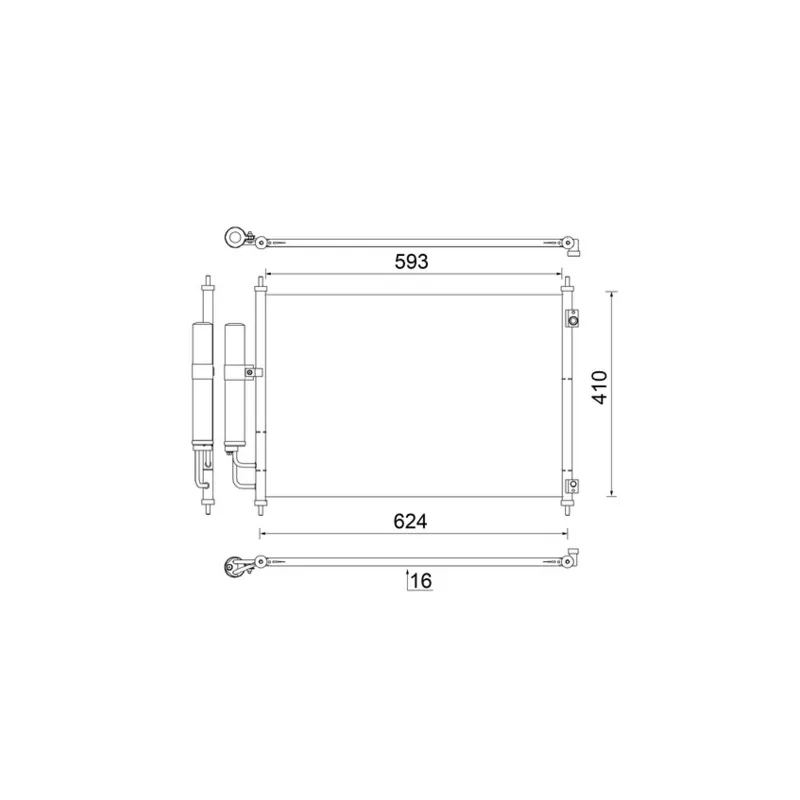 Condenseur, climatisation MAHLE AC 829 000S