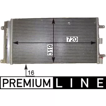 Condenseur, climatisation MAHLE AC 830 000P