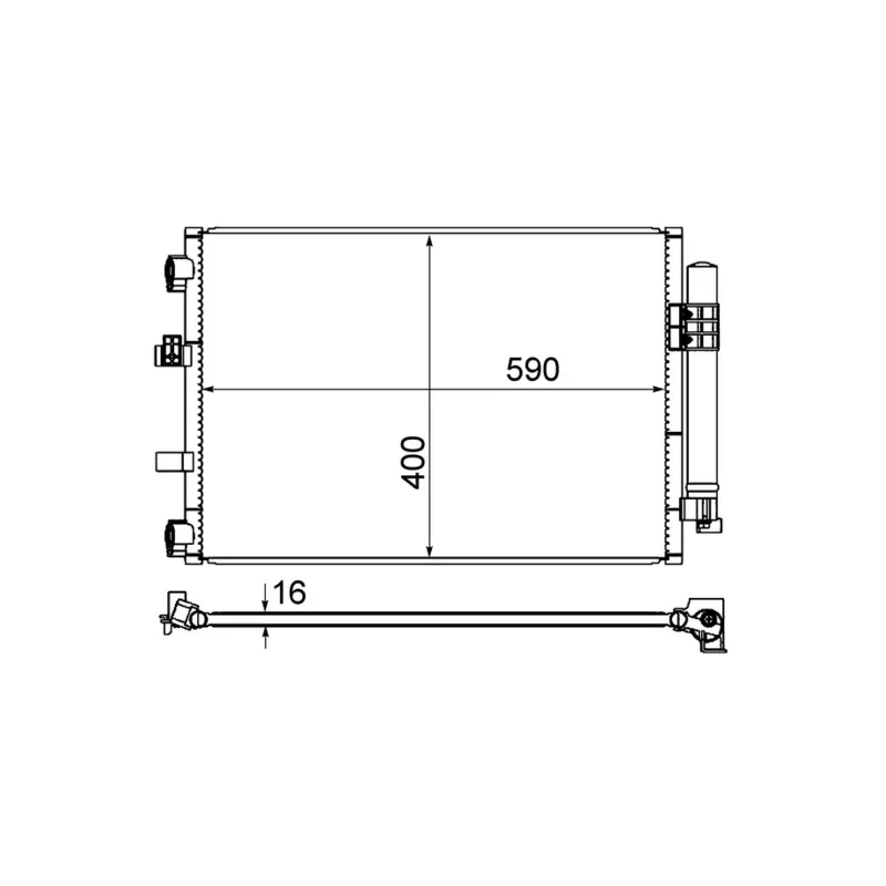 Condenseur, climatisation MAHLE AC 861 000S