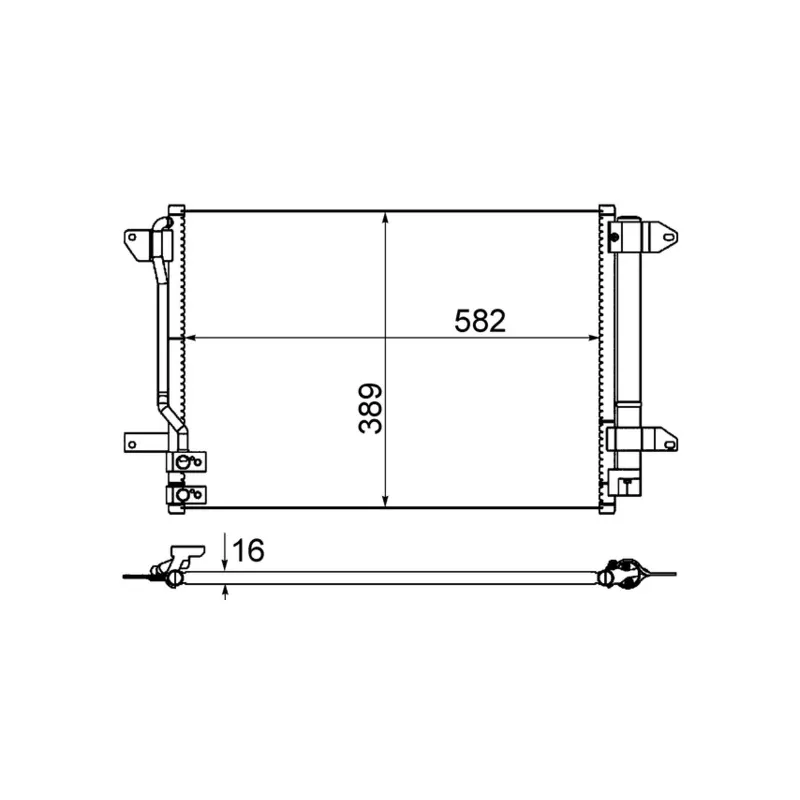 Condenseur, climatisation MAHLE AC 864 000S