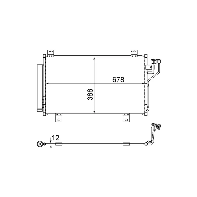 Condenseur, climatisation MAHLE AC 865 000S