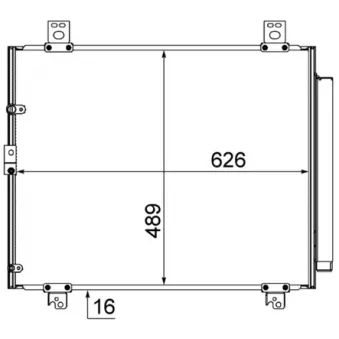 Condenseur, climatisation MAHLE AC 866 000S
