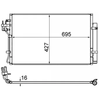 Condenseur, climatisation MAHLE AC 869 000S