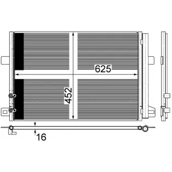 Condenseur, climatisation MAHLE AC 885 000S
