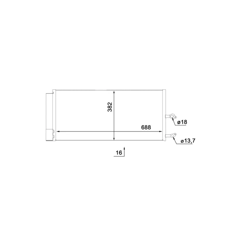 Condenseur, climatisation MAHLE AC 890 000S