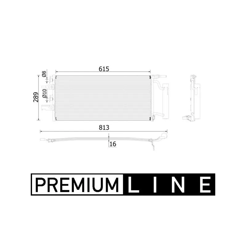 Condenseur, climatisation MAHLE AC 893 000P