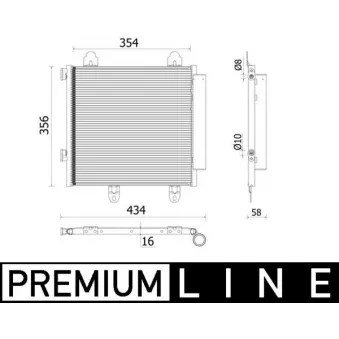 Condenseur, climatisation MAHLE AC 897 000P