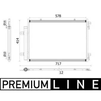 Condenseur, climatisation MAHLE AC 898 000P