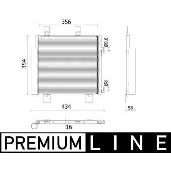 Condenseur, climatisation MAHLE AC 899 000P