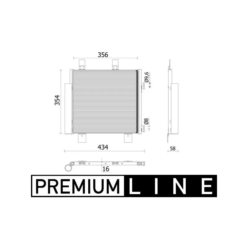 Condenseur, climatisation MAHLE AC 899 000P