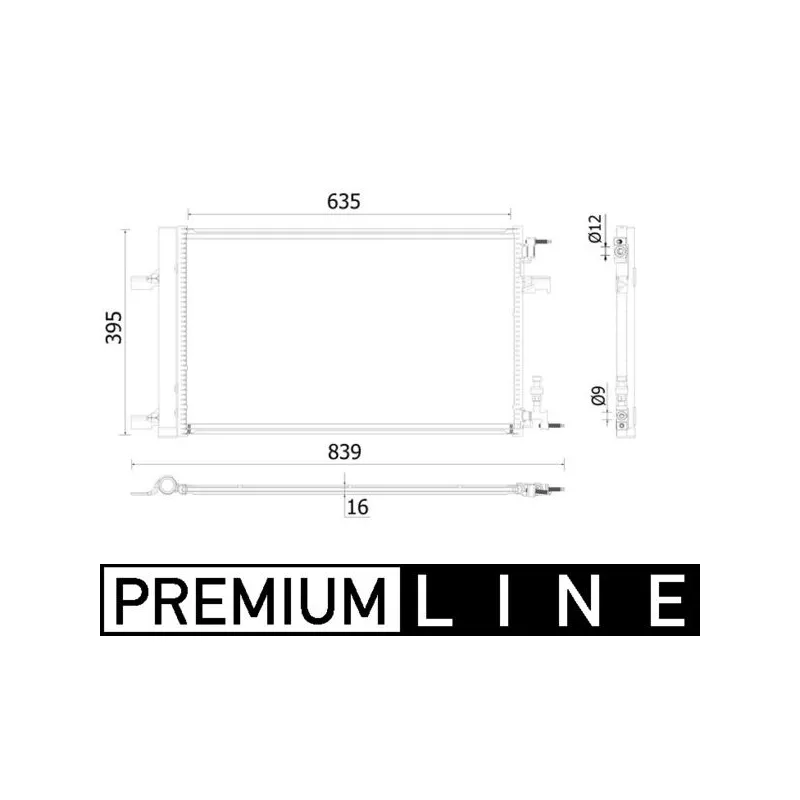 Condenseur, climatisation MAHLE AC 900 000P