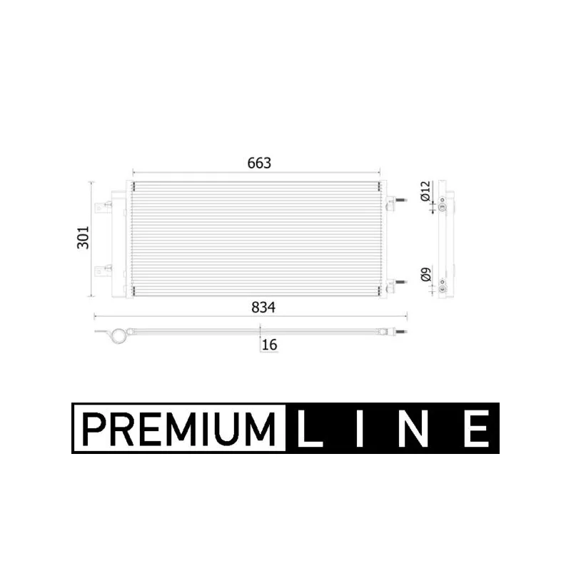 Condenseur, climatisation MAHLE AC 902 000P
