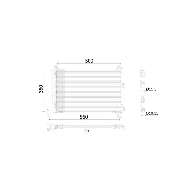 Condenseur, climatisation MAHLE AC 905 000S