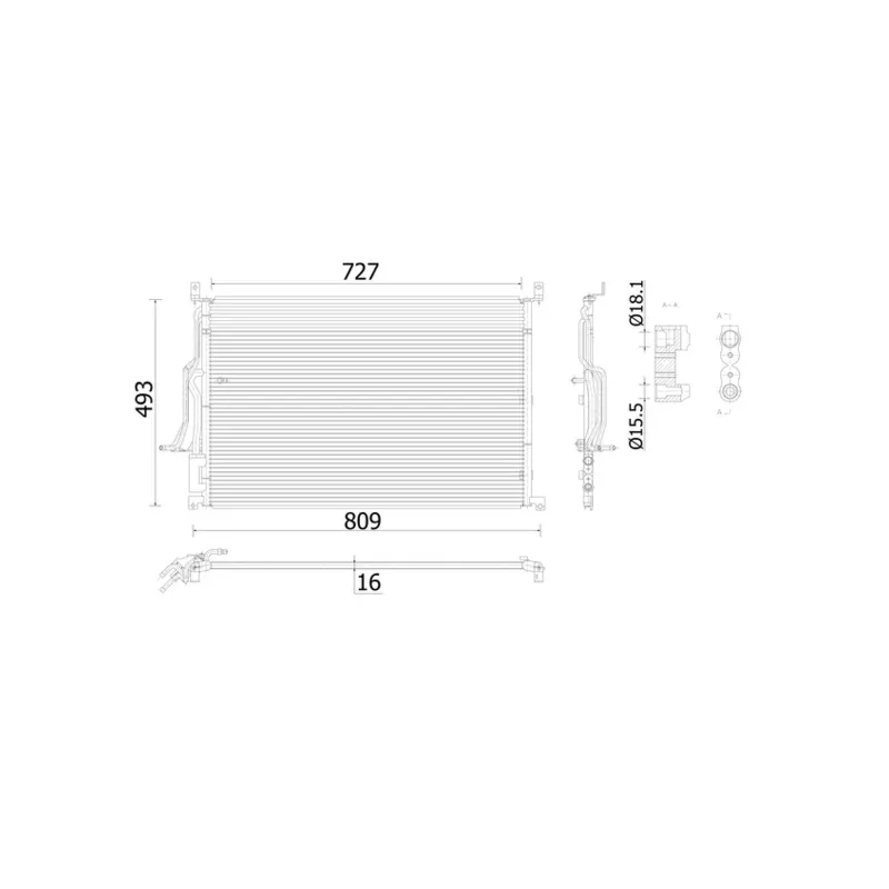 Condenseur, climatisation MAHLE AC 908 000S