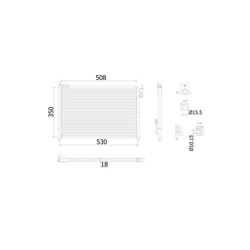 Condenseur, climatisation MAHLE AC 910 000S