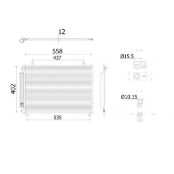 Condenseur, climatisation MAHLE AC 912 000S