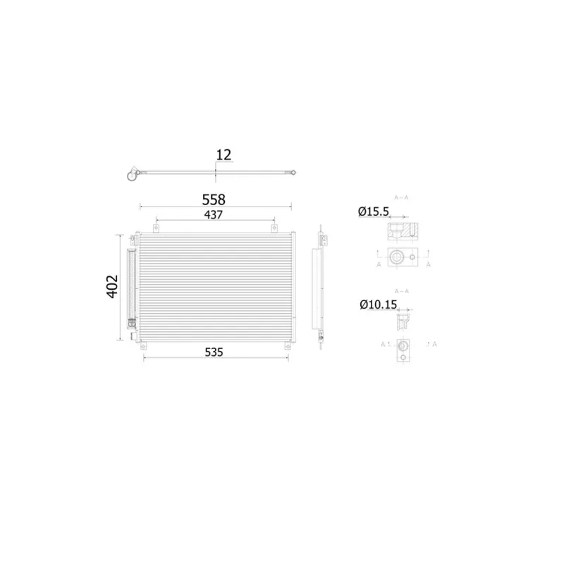 Condenseur, climatisation MAHLE AC 912 000S