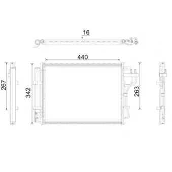 Condenseur, climatisation MAHLE AC 917 000P