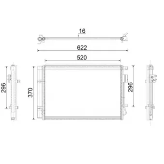 Condenseur, climatisation MAHLE AC 919 000P