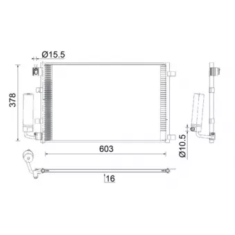 Condenseur, climatisation MAHLE AC 923 000S