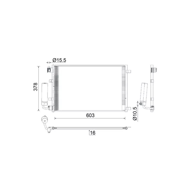 Condenseur, climatisation MAHLE AC 923 000S