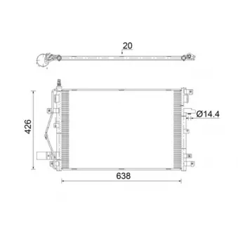 Condenseur, climatisation MAHLE AC 924 000S