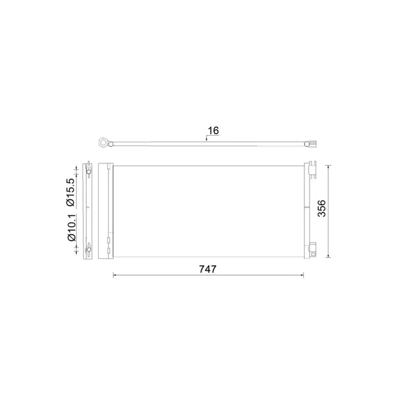 Condenseur, climatisation MAHLE AC 925 000S