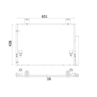 Condenseur, climatisation MAHLE AC 929 000S
