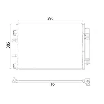 Condenseur, climatisation MAHLE AC 930 000S